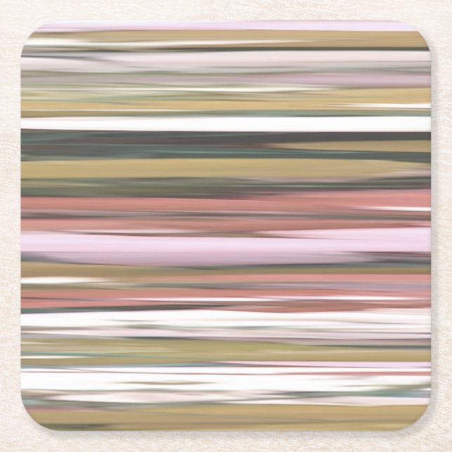 Abstract #2: Autumn Fall colours blur Square Paper Coaster (Front)