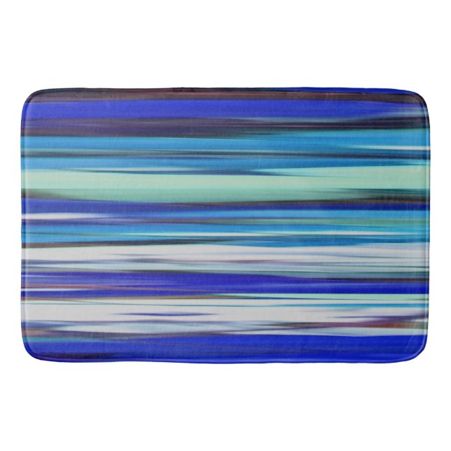 Abstract #2: Blue blur Bath Mat (Front)