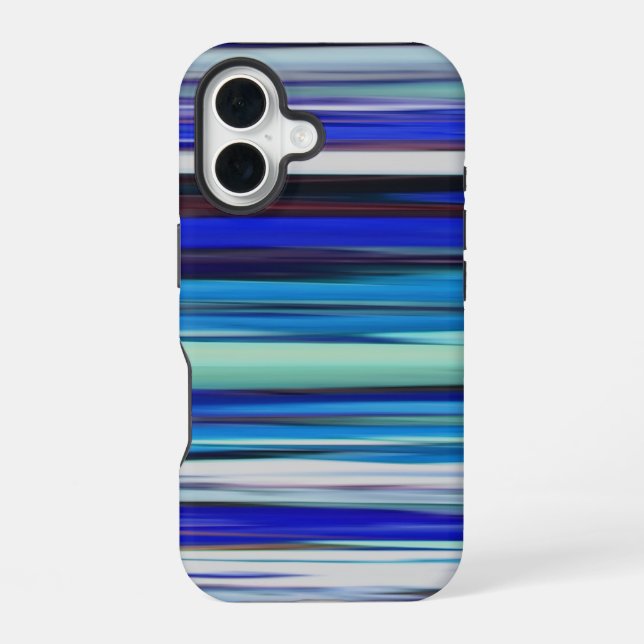 Abstract #2: Blue blur iPhone 16 Case (Back)