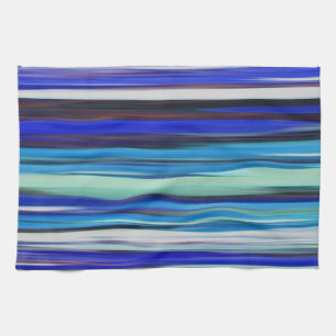 Abstract #2: Blue blur Tea Towel