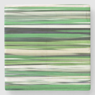 Abstract #2: Green blur Stone Coaster