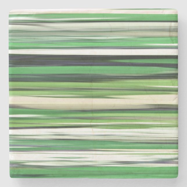 Abstract #2: Green blur Stone Coaster (Front)
