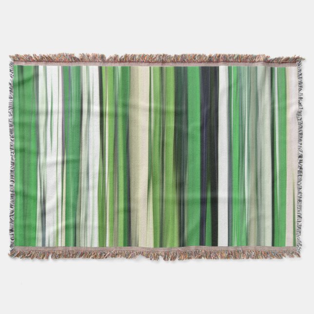 Abstract #2: Green blur Throw Blanket (Front)