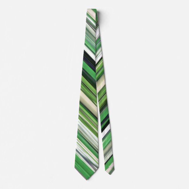 Abstract #2: Green blur Tie (Front)