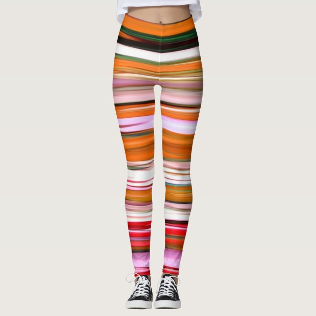 Abstract #2: Orange blur Leggings (Front)