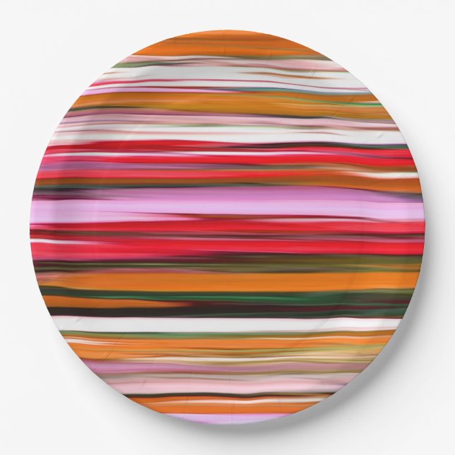 Abstract #2: Orange blur Paper Plate (Front)