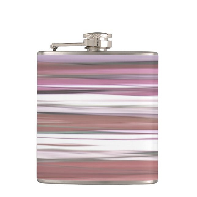 Abstract #2: Pink blur Hip Flask (Front)