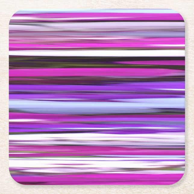 Abstract #2: Purple Blur Square Paper Coaster (Front)