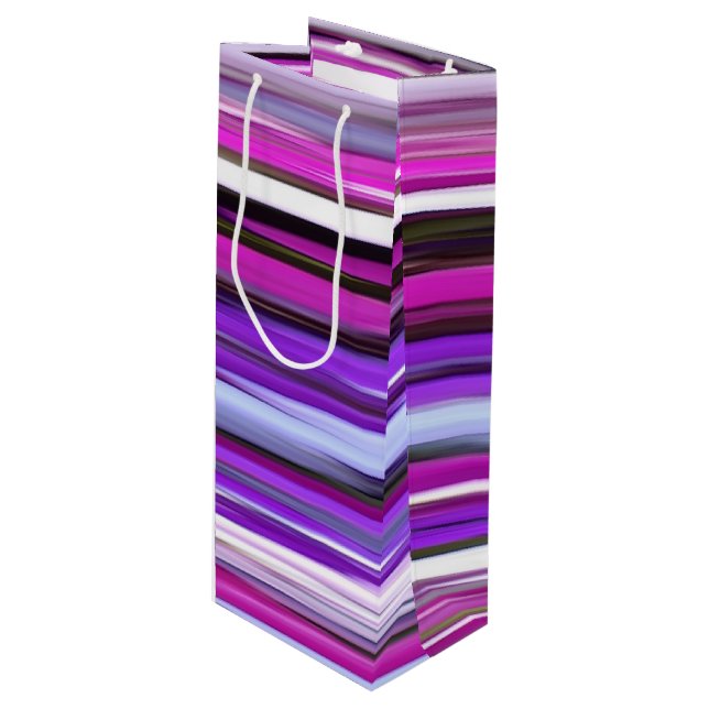 Abstract #2: Purple Blur Wine Gift Bag (Front Angled)