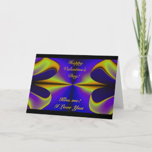 Abstract 2 Rainbow Heart Holiday Card