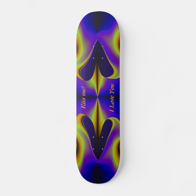 Abstract 2 Rainbow Heart Skateboard (Front)