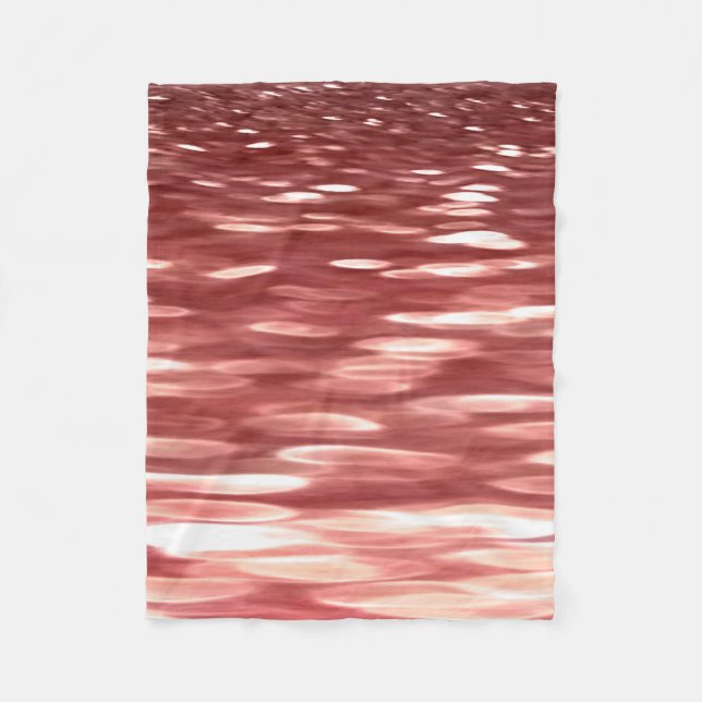 Abstract #2: Red blur Fleece Blanket (Front)