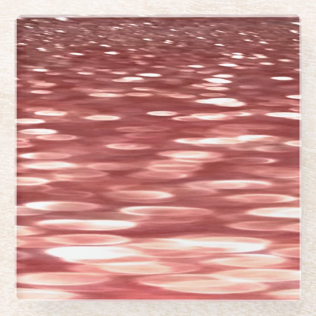 Abstract #2: Red blur Glass Coaster (Front)