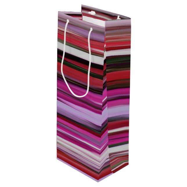 Abstract #2: Red blur Wine Gift Bag (Front Angled)