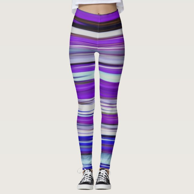 Abstract #2: Ultraviolet blur Leggings (Front)
