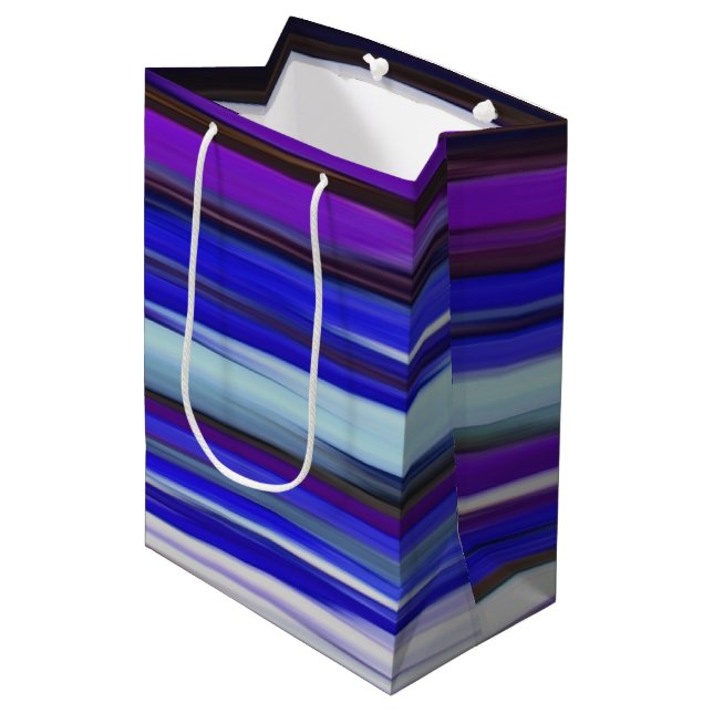 Abstract #2: Ultraviolet blur Medium Gift Bag (Front Angled)