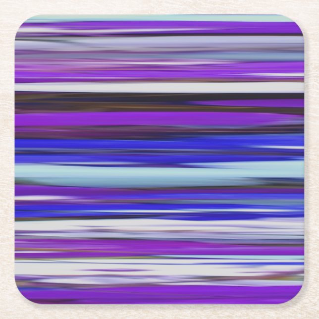 Abstract #2: Ultraviolet blur Square Paper Coaster (Front)