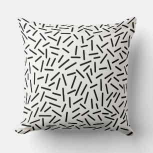 Abstract 300117 - Black on White Cushion