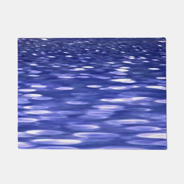 Abstract #3: Blue shimmer Doormat (Front)