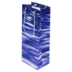 Abstract #3: Blue shimmer Wine Gift Bag