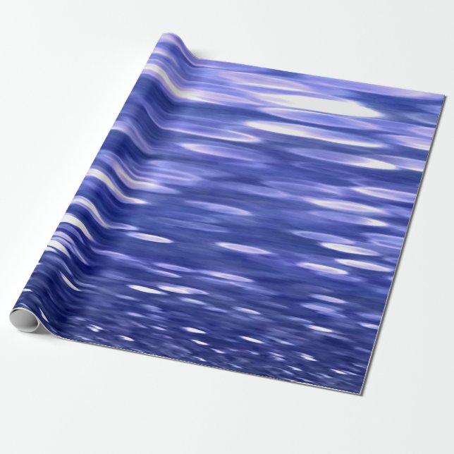 Abstract #3: Blue shimmer Wrapping Paper (Unrolled)