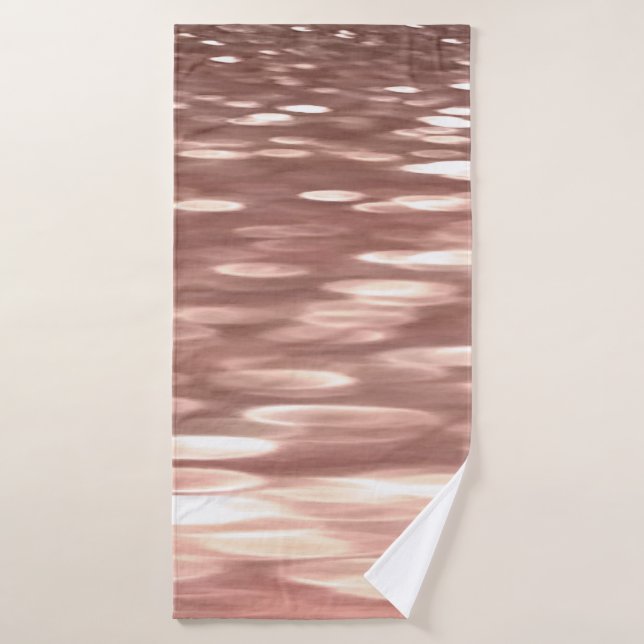 Abstract #3: Copper Rose Gold shimmer Bath Towel (Bath Towel)