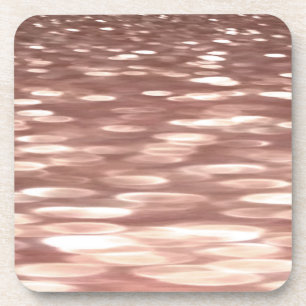 Abstract #3: Copper Rose Gold shimmer Coaster