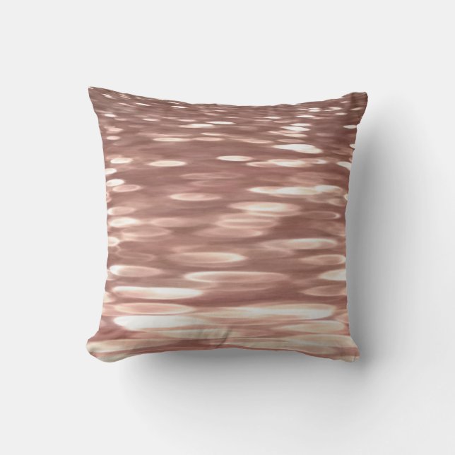 Abstract #3: Copper Rose Gold shimmer Cushion (Front)