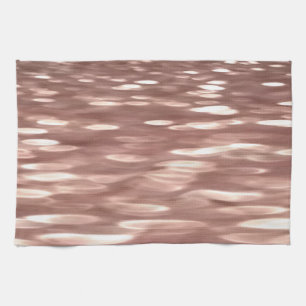 Abstract #3: Copper Rose Gold shimmer Tea Towel