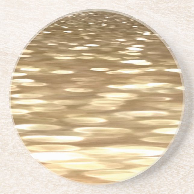 Abstract #3: Gold shimmer Coaster (Front)