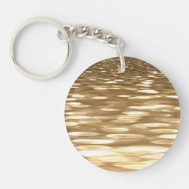 Abstract #3: Gold shimmer Key Ring (Front)