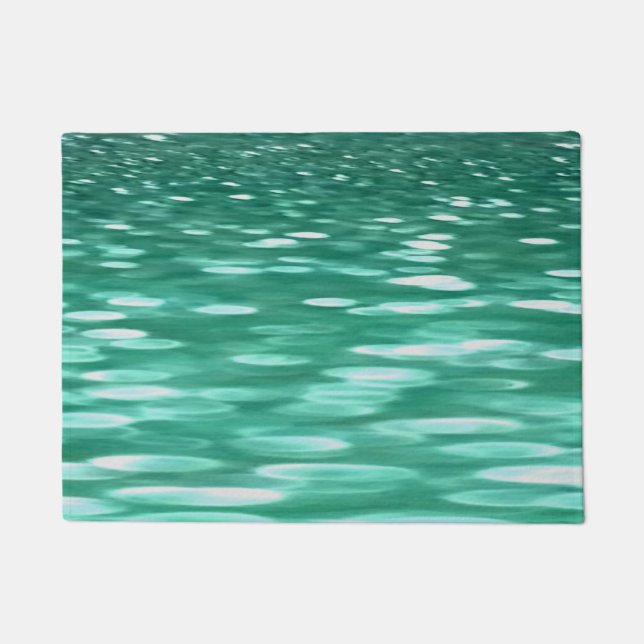 Abstract #3: Green Shimmer Doormat (Front)