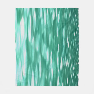 Abstract #3: Green Shimmer Fleece Blanket