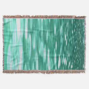 Abstract #3: Green Shimmer Throw Blanket