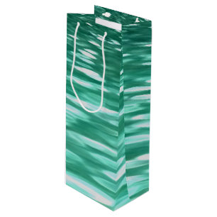 Abstract #3: Green Shimmer Wine Gift Bag