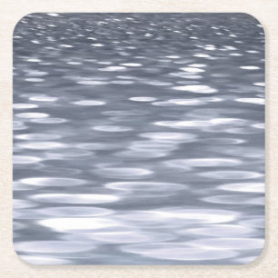 Abstract #3: Gunmetal shimmer Square Paper Coaster