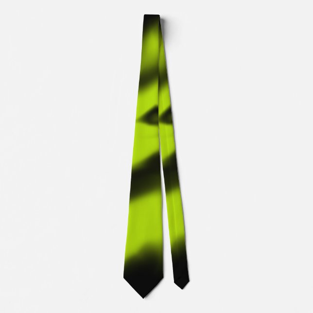 Abstract 3 in Black and Lime Green  Tie (Front)
