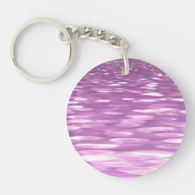 Abstract #3: Lilac Shimmer Key Ring (Front)