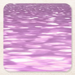 Abstract #3: Lilac Shimmer Square Paper Coaster