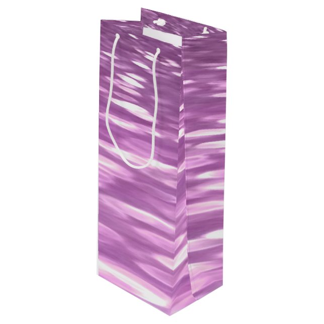 Abstract #3: Lilac Shimmer Wine Gift Bag (Front Angled)