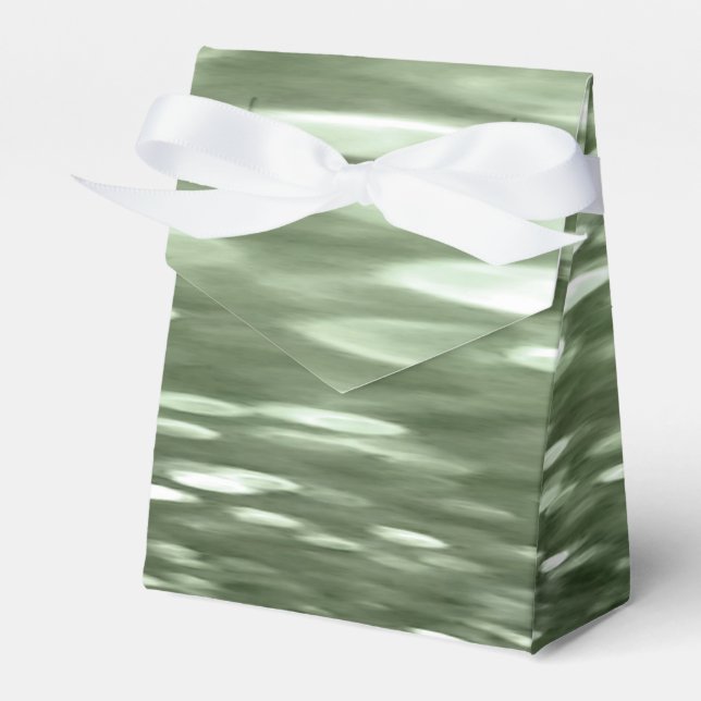 Abstract #3: Olive green blur Favour Box (Front Side)