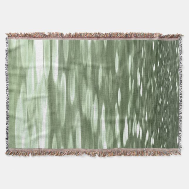 Abstract #3: Olive green blur Throw Blanket (Front)