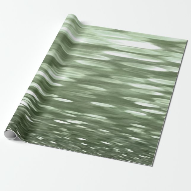 Abstract #3: Olive green blur Wrapping Paper (Unrolled)