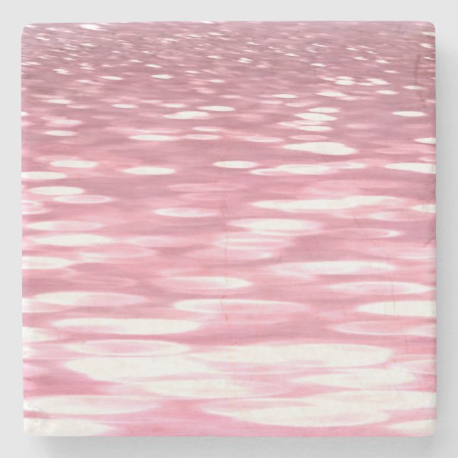 Abstract #3: Pink shimmer Stone Coaster (Front)