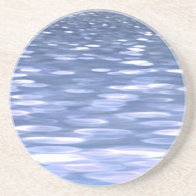 Abstract #3: Powder blue shimmer Coaster (Front)