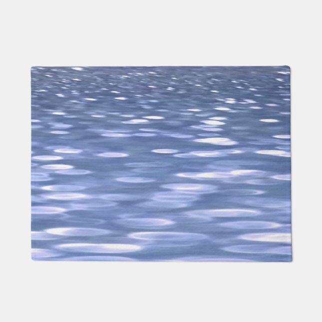 Abstract #3: Powder blue shimmer Doormat (Front)