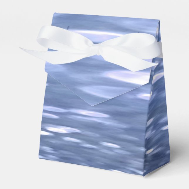 Abstract #3: Powder blue shimmer Favour Box (Front Side)