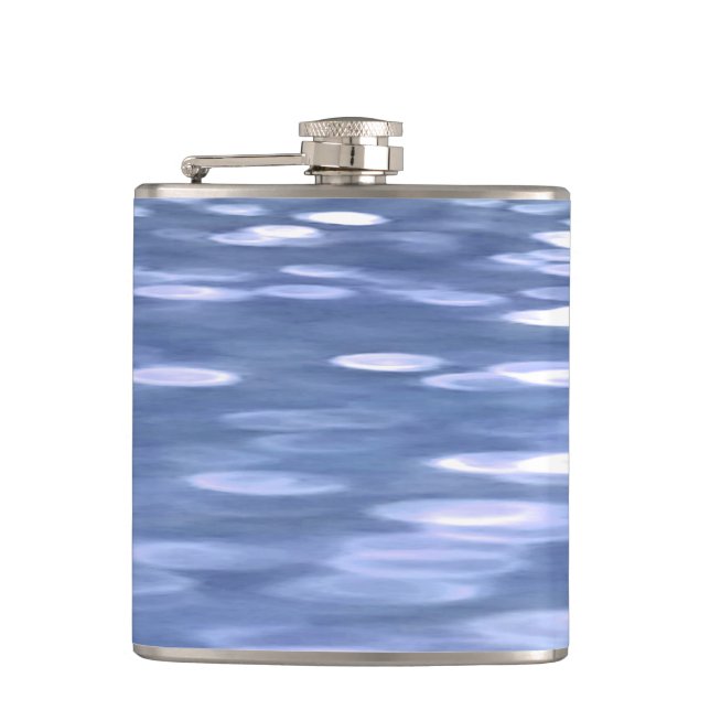 Abstract #3: Powder blue shimmer Hip Flask (Front)