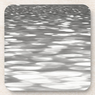 Abstract #3: Silver grey shimmer Coaster