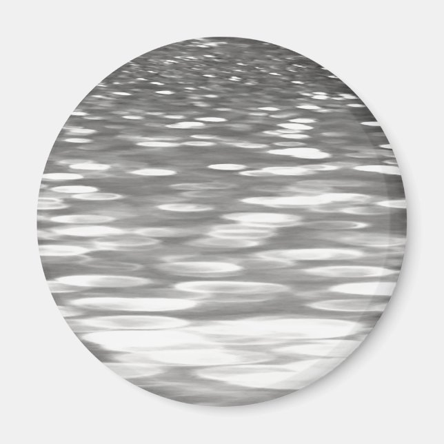 Abstract #3: Silver grey shimmer Magnet (Front)